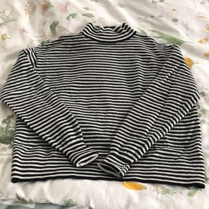 Everlane cashmere crop mockneck